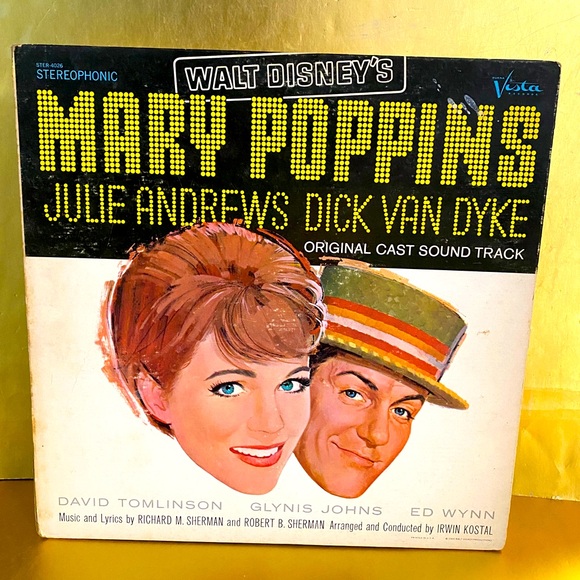 WALT DISNEY MARY POPPINS VTG 1964 ORIGINAL SOUNDTRACK ALBUM VINYL RECORD VISTA - Picture 1 of 16